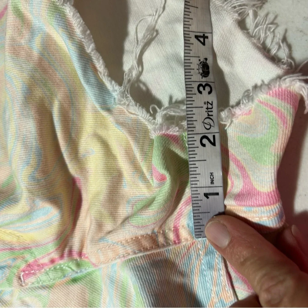 Zara Pastel Tie-Dye Jean Shorts size 30